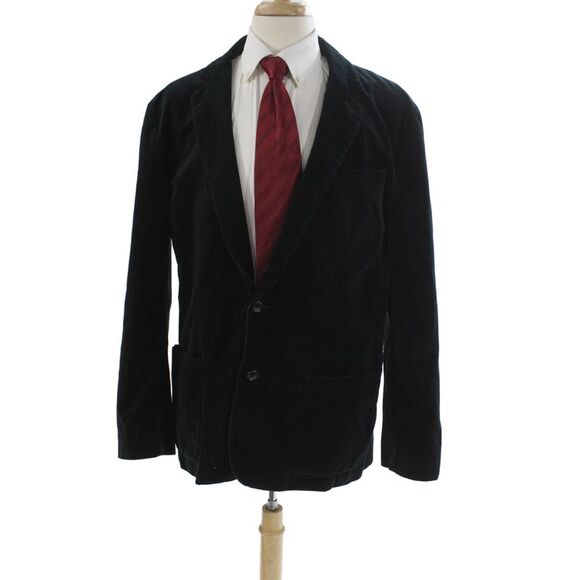Juicy Couture Other - Juicy Couture Mens Black Cotton Blazer Button Long Sleeve Size 44